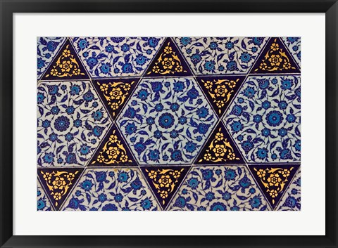 Framed Tile Inside Topkapi Palace, Istanbul, Turkey Print