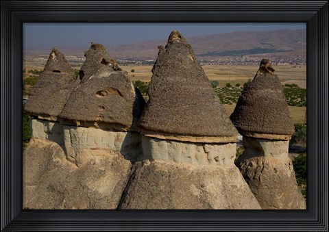 Framed Ash and Basalt Formations, Cappadoccia, Turkey Print