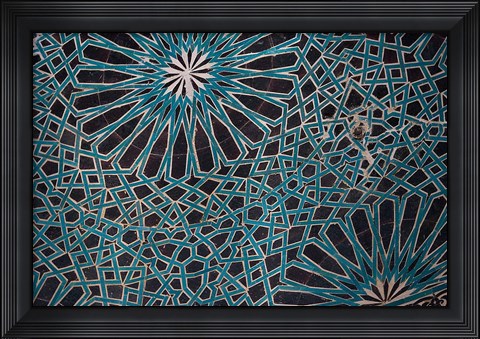 Framed Ceiling Tile, Mevlana Museum, Konya, Turkey Print