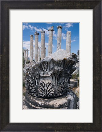 Framed Columns and Relief Sculpture, Aphrodisias, Turkey Print