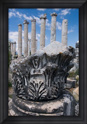 Framed Columns and Relief Sculpture, Aphrodisias, Turkey Print