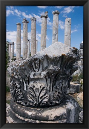 Framed Columns and Relief Sculpture, Aphrodisias, Turkey Print