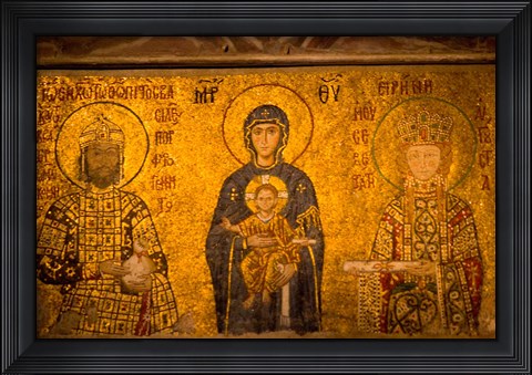 Framed Interior of Hagia Sophia, Istanbul, Turkey Print