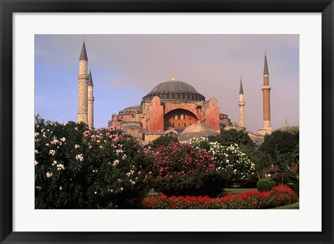 Framed Saint Sophia Church, Hagai Sophia, Istanbul, Turkey Print
