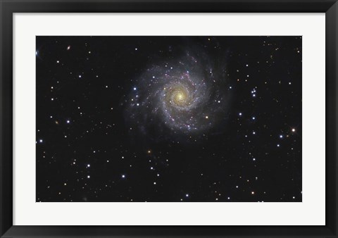 Framed Messier 74, A Spiral Galaxy in the Constellation Pisces Print