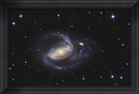 Framed NGC 1097, Barred Spiral Galaxy in the Constellation Fornax Print