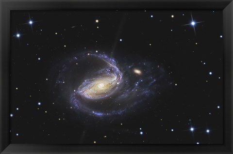 Framed NGC 1097, Barred Spiral Galaxy in the Constellation Fornax Print