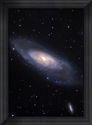 Framed Messier 106, A Spiral Galaxy in the Constellation Canes Venatici Print