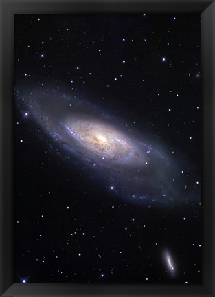 Framed Messier 106, A Spiral Galaxy in the Constellation Canes Venatici Print