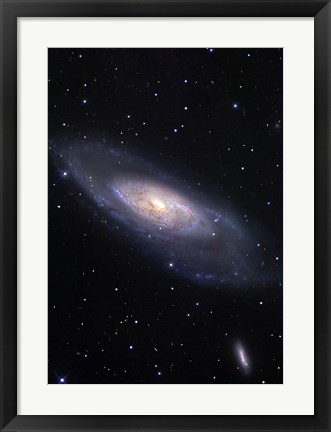 Framed Messier 106, A Spiral Galaxy in the Constellation Canes Venatici Print