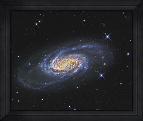 Framed NGC 2903, A Barred Spiral Galaxy in the Constellation of Leo Print