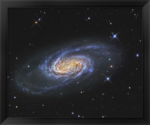 Framed NGC 2903, A Barred Spiral Galaxy in the Constellation of Leo Print