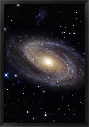 Framed Messier 81, A Spiral Galaxy in the Constellation Ursa Major Print