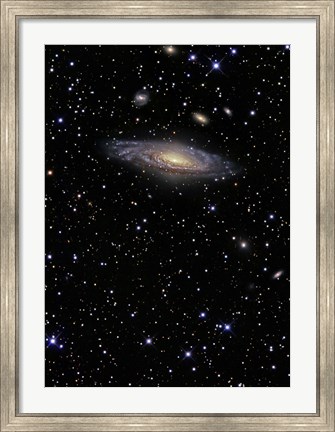 Framed NGC 7331, A Spiral Galaxy in the Constellation Pegasus Print