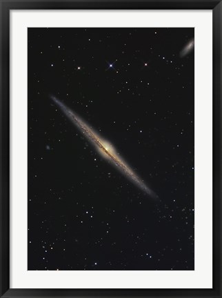 Framed NGC 4565, Barred Spiral Galaxy in the Constellation Coma Berenices Print