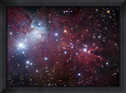 Framed Cone Nebula Region Print