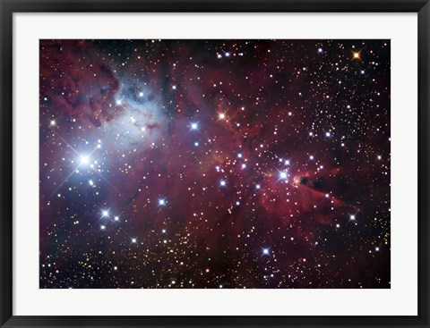 Framed Cone Nebula Region Print