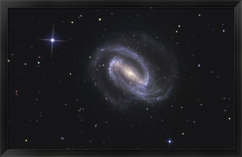 Framed NGC 1300, Barred Spiral Galaxy in the Constellation Eridanus Print