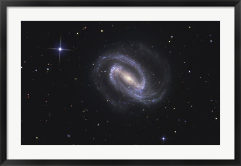 Framed NGC 1300, Barred Spiral Galaxy in the Constellation Eridanus Print