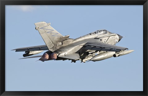 Framed Italian Air Force Panavia Tornado ECR Print