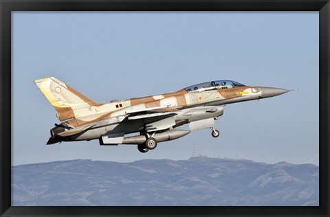 Framed Israeli Air Force F-16I Sufa Print