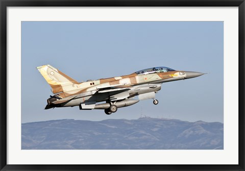 Framed Israeli Air Force F-16I Sufa Print