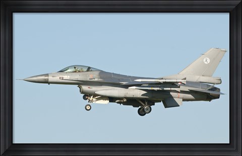 Framed Dutch F-16 aircraft Print