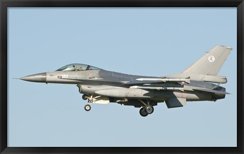 Framed Dutch F-16 aircraft Print