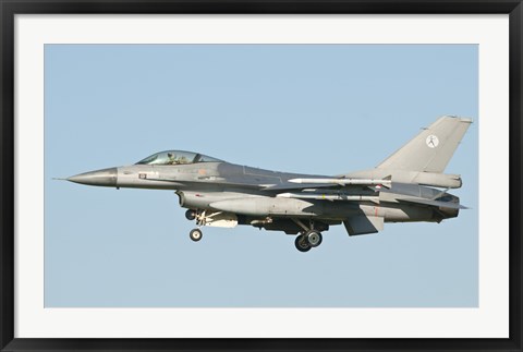 Framed Dutch F-16 aircraft Print