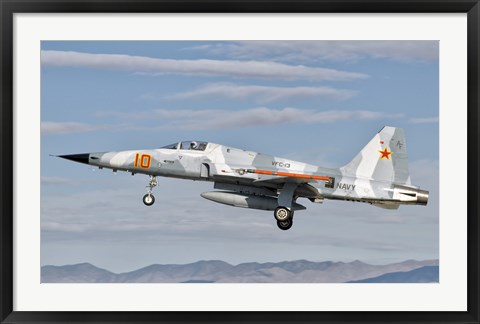 Framed Side view of a F-5N Freedom Fighter aircraft Print