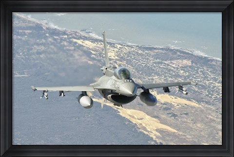 Framed Chilean Air Force F-6D Block 50 over Brazil Print