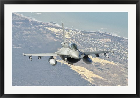 Framed Chilean Air Force F-6D Block 50 over Brazil Print