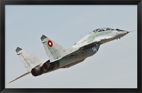 Framed MIG-29 of the Bulgarian Air Force Print