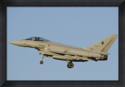 Framed Italian Air Force Eurofighter Typhoon (side view) Print