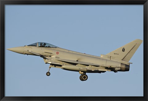 Framed Italian Air Force Eurofighter Typhoon (side view) Print