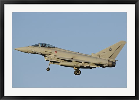 Framed Italian Air Force Eurofighter Typhoon (side view) Print