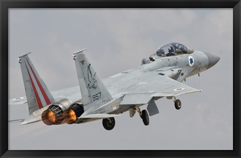 Framed F-15D Eagle Baz Aircraft of the Israeli Air Force Print