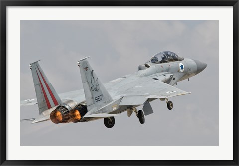 Framed F-15D Eagle Baz Aircraft of the Israeli Air Force Print
