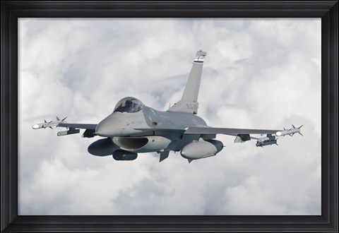 Framed F-16 from the Colorado Air National Guard in flight over Brazil Print