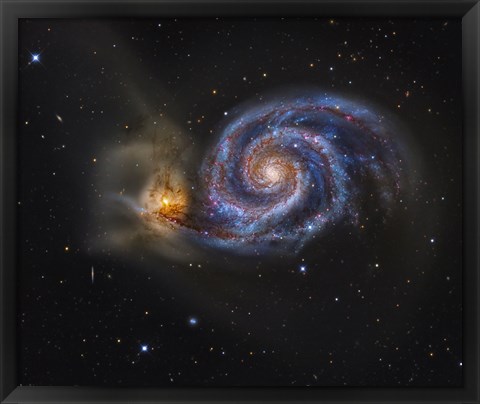 Framed Whirlpool Galaxy Print