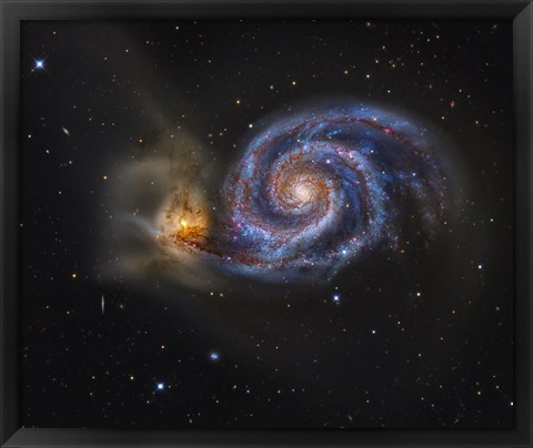 Framed Whirlpool Galaxy Print