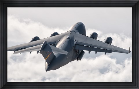 Framed C-17 Globemaster Above the Clouds Print
