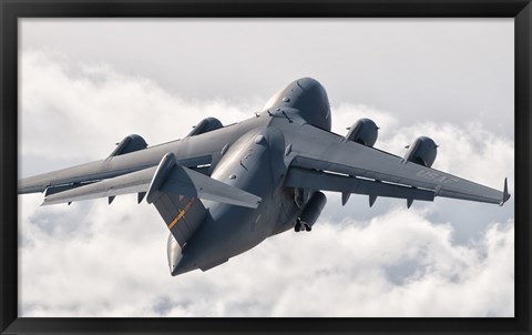 Framed C-17 Globemaster Above the Clouds Print