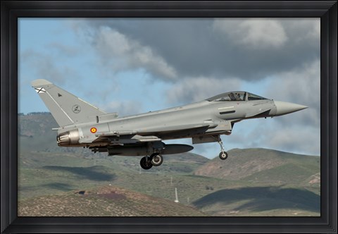 Framed Eurofighter Typhoon of the Spanish Air Force Print