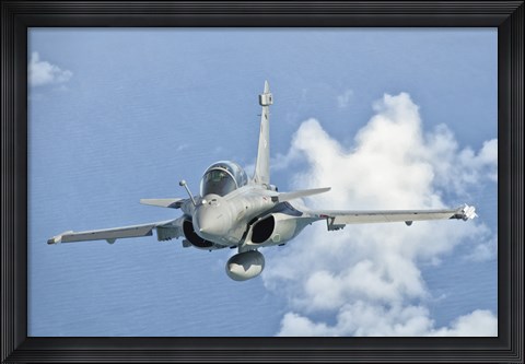 Framed Dassault Rafale of the French Air Force Over Brazil Print