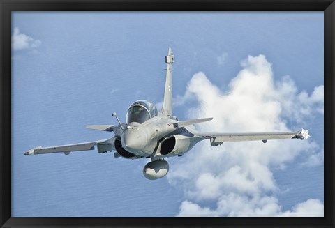 Framed Dassault Rafale of the French Air Force Over Brazil Print