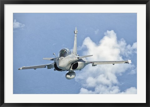 Framed Dassault Rafale of the French Air Force Over Brazil Print