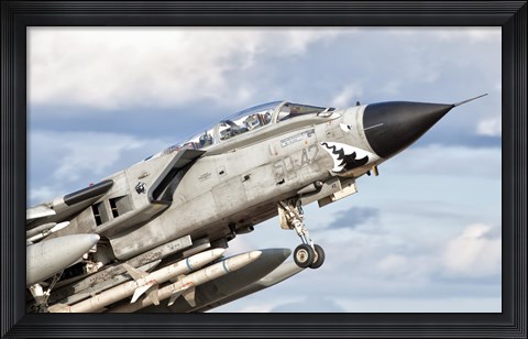 Framed Italian Air Force Panavia Tornado ECR taking off Print