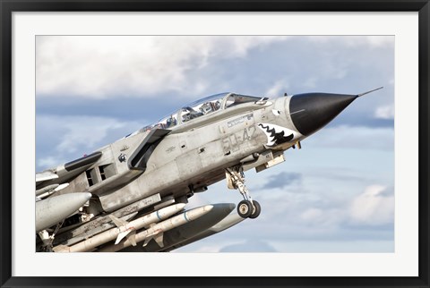 Framed Italian Air Force Panavia Tornado ECR taking off Print