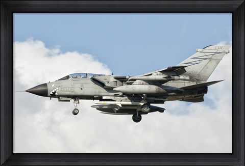 Framed Italian Air Force Panavia Tornado ECR  in flight Print
